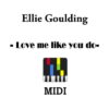 Ellie Goulding - Love me like you do - download Ellie Goulding Love me like you do Midi file online