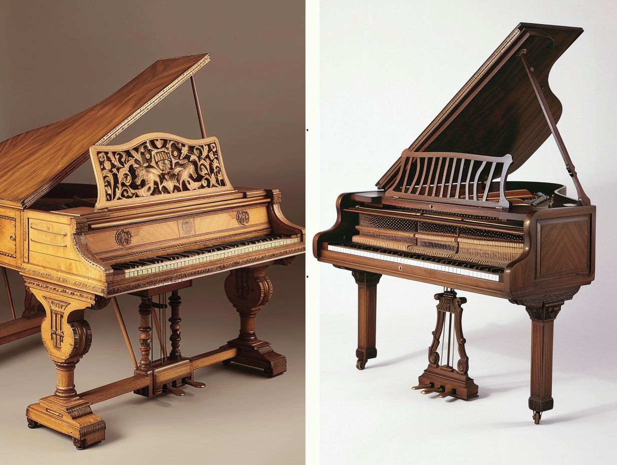 Physical Differences between Fortepiano and Piano